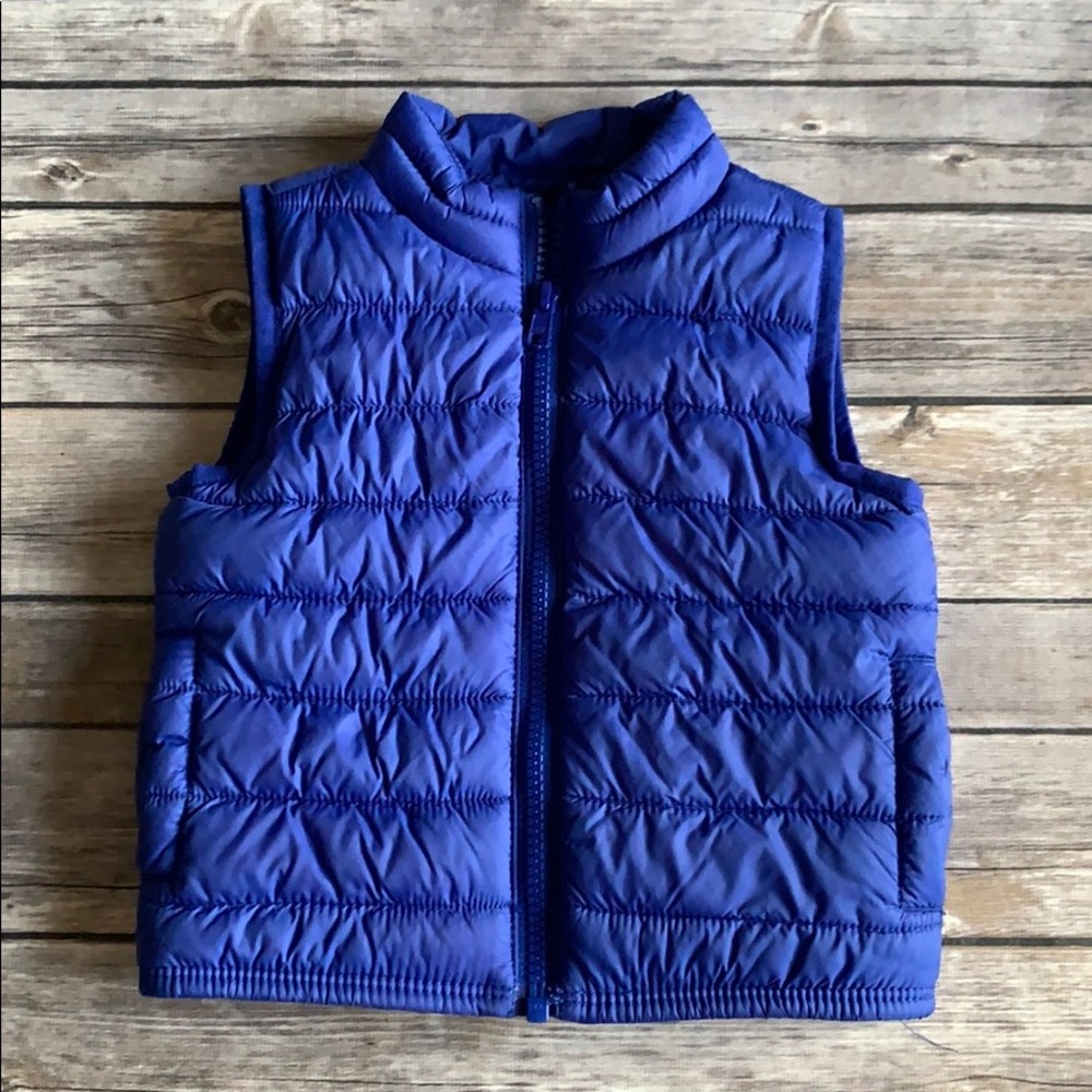 Crazy 8 Blue Baby Boy Puffer Vest size 6-12 Months